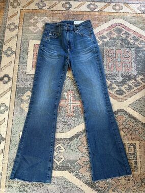 AG Adriano Goldschmied Farrah Raw Hem Flare Jeans